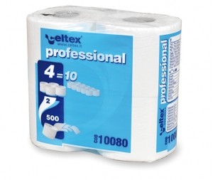 CARTA IGIENICA CF 4 rotoli COMPATTA 500 strappi 2veli pura cellulosa Foto prodotto