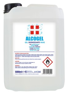 Gel lavamani igienizzante e autoasciugante ALCOGEL in tanica da 5 litri Foto prodotto